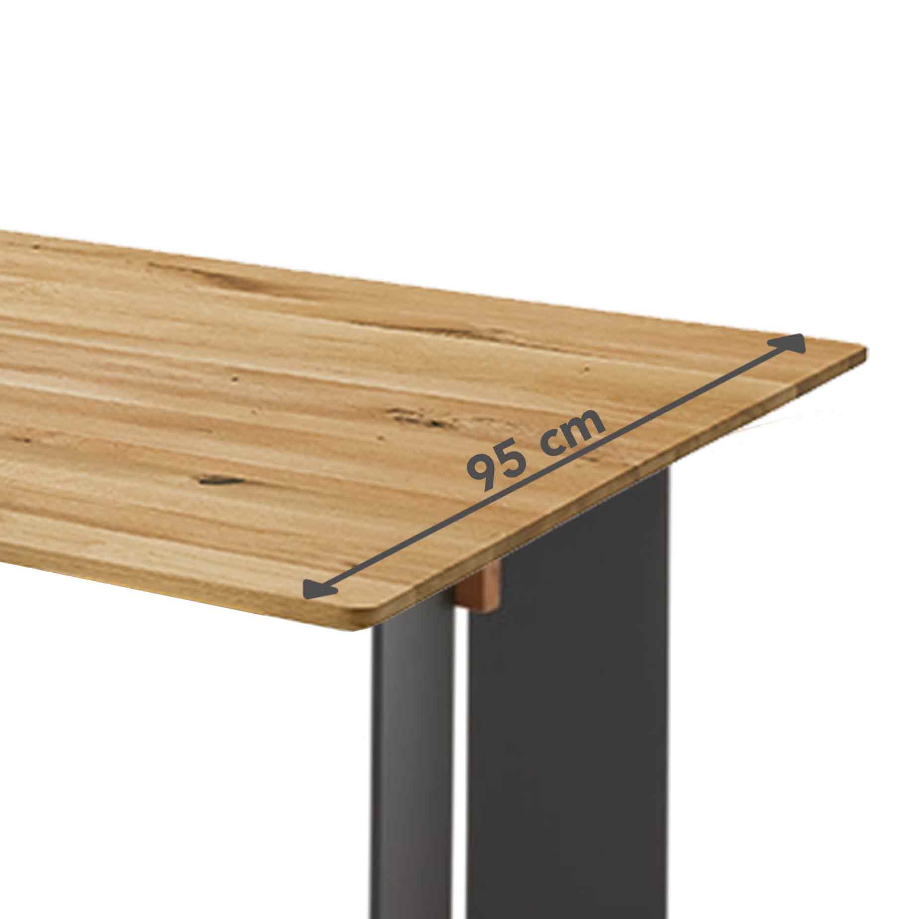Auswahl Esstisch 453 Breitenmaß von 95 cm.