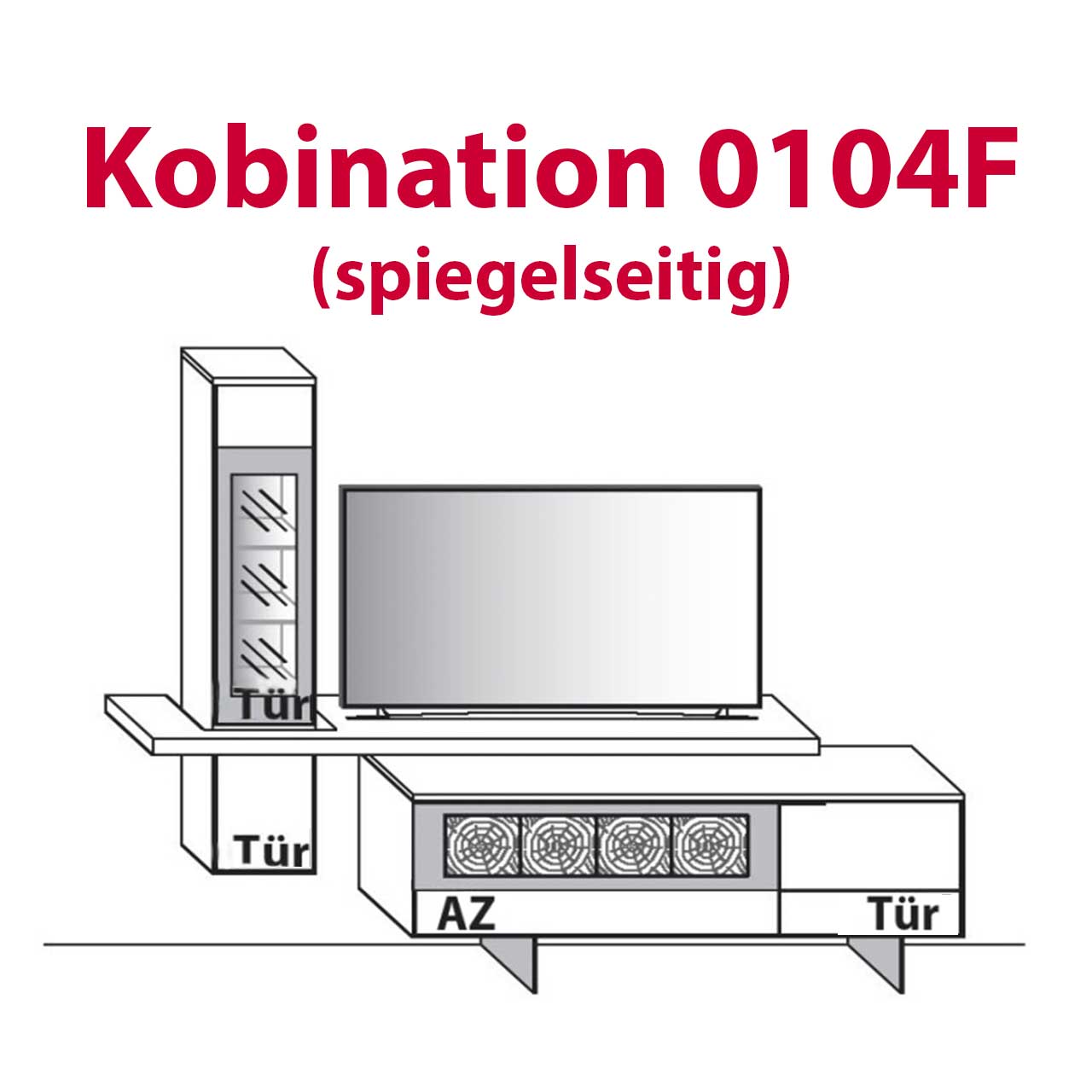 Wöstmann WM1910 - Wohnwand 0004F & 0104F