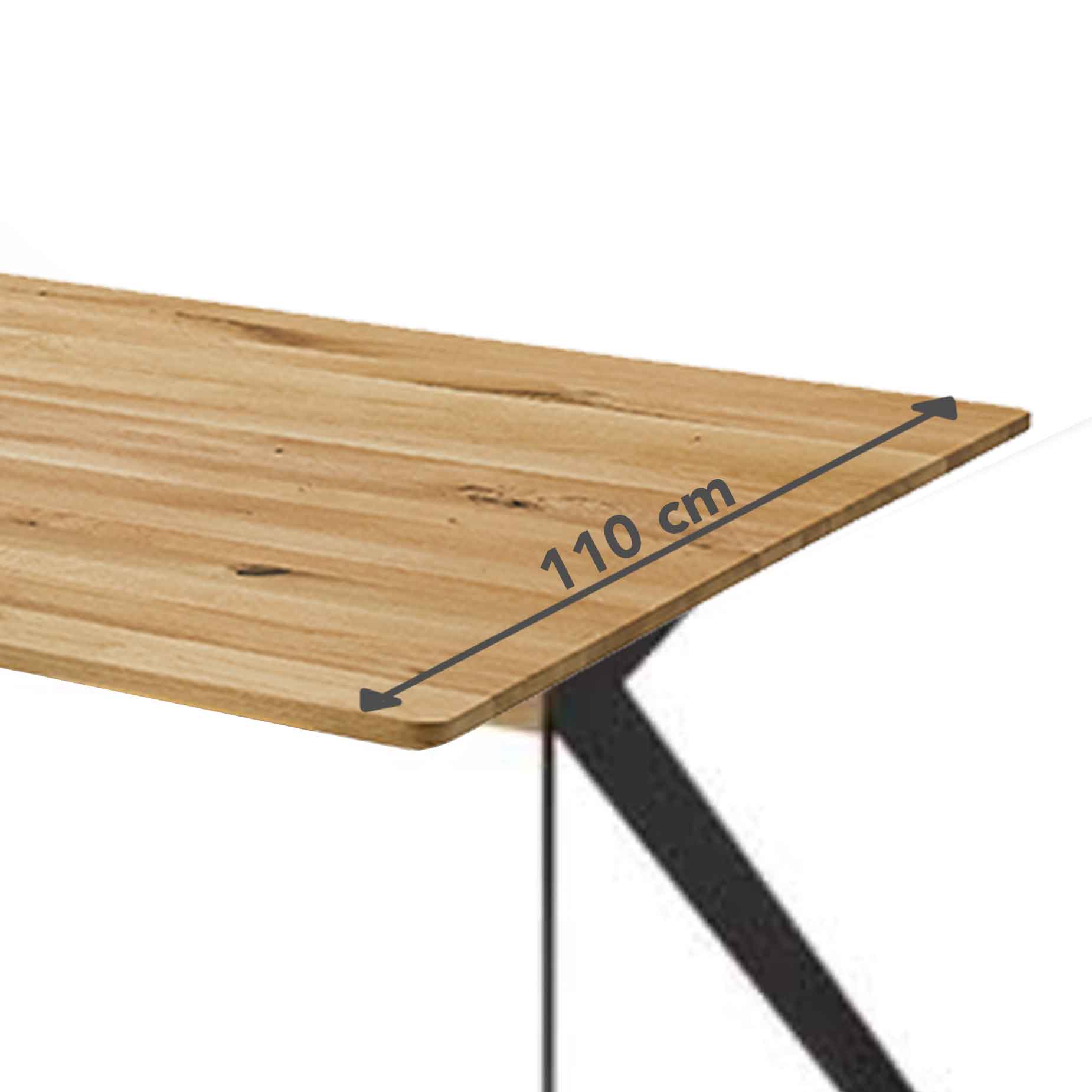 Auswahl Esstisch 452 Breitenmaß von 110 cm.