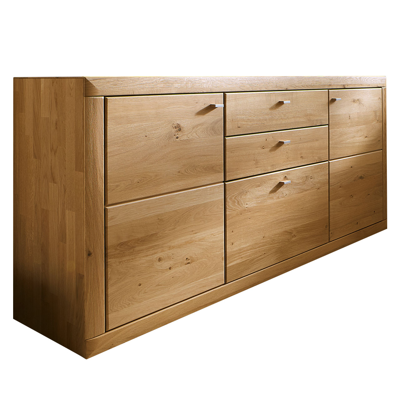 WM-aurum-sideboard-2450-1 Wöstmann Aurum - Sideboard 2050, in Wildeiche, mit zwei Schubkasten und ein Auszug.