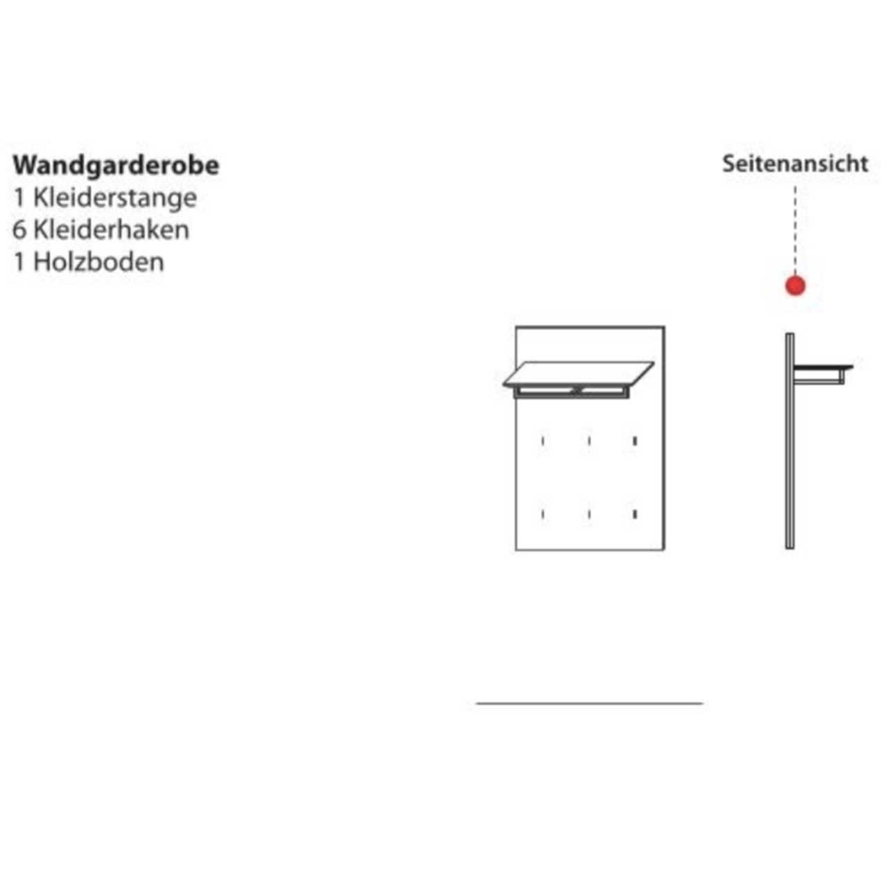 Wöstmann WM 1880 - Wandgarderobe 13702