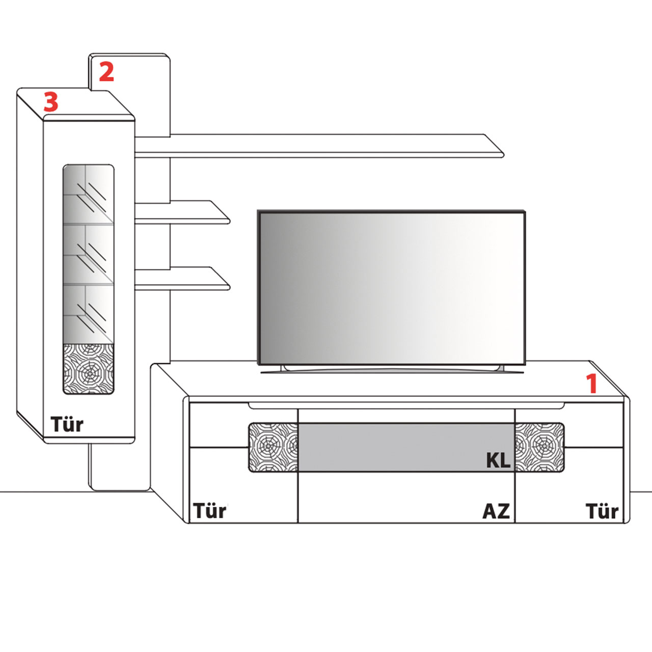 Wöstmann SOLENTO - Wohnwand Type 0104 Topseller