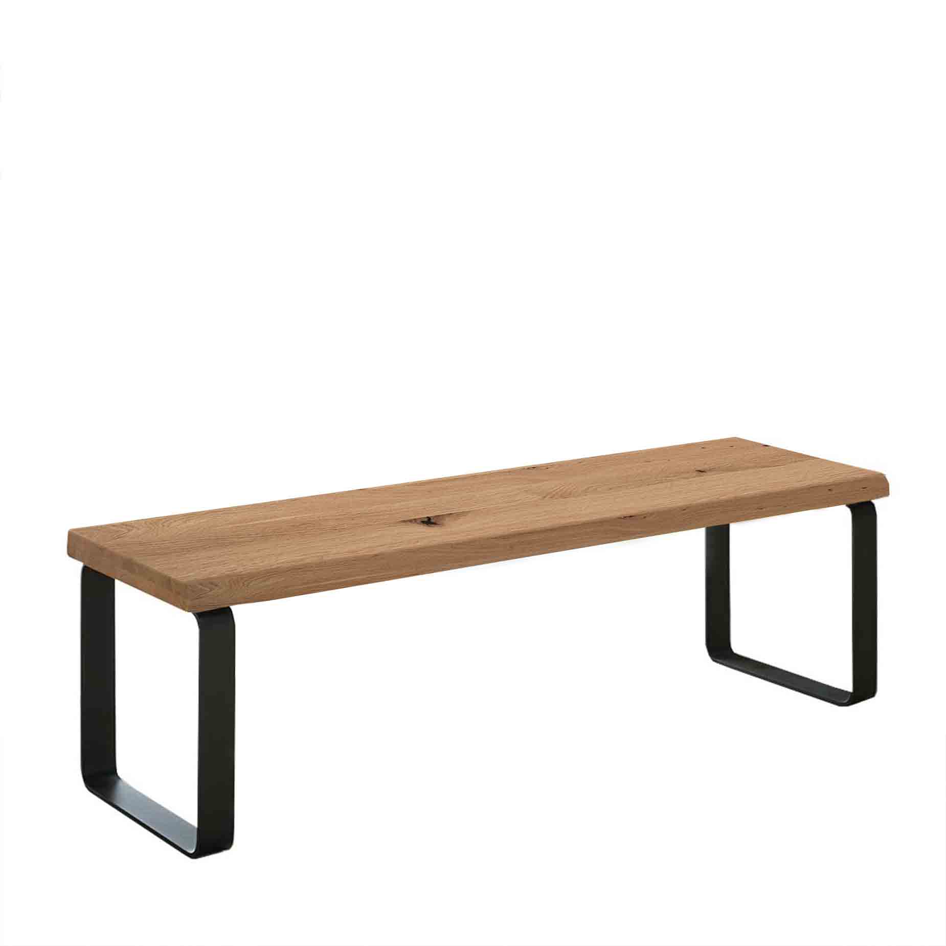 WSM 7100 Sitzbank 1452 Wildeiche mit Metallkufen Type 1482