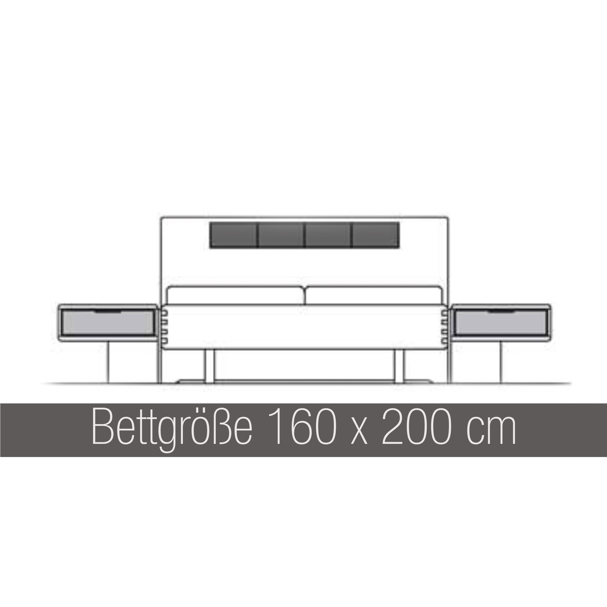 Bett Maßzeichnung B 160 x T 200 cm Bett Maßzeichnung B 160 x T 200 cm