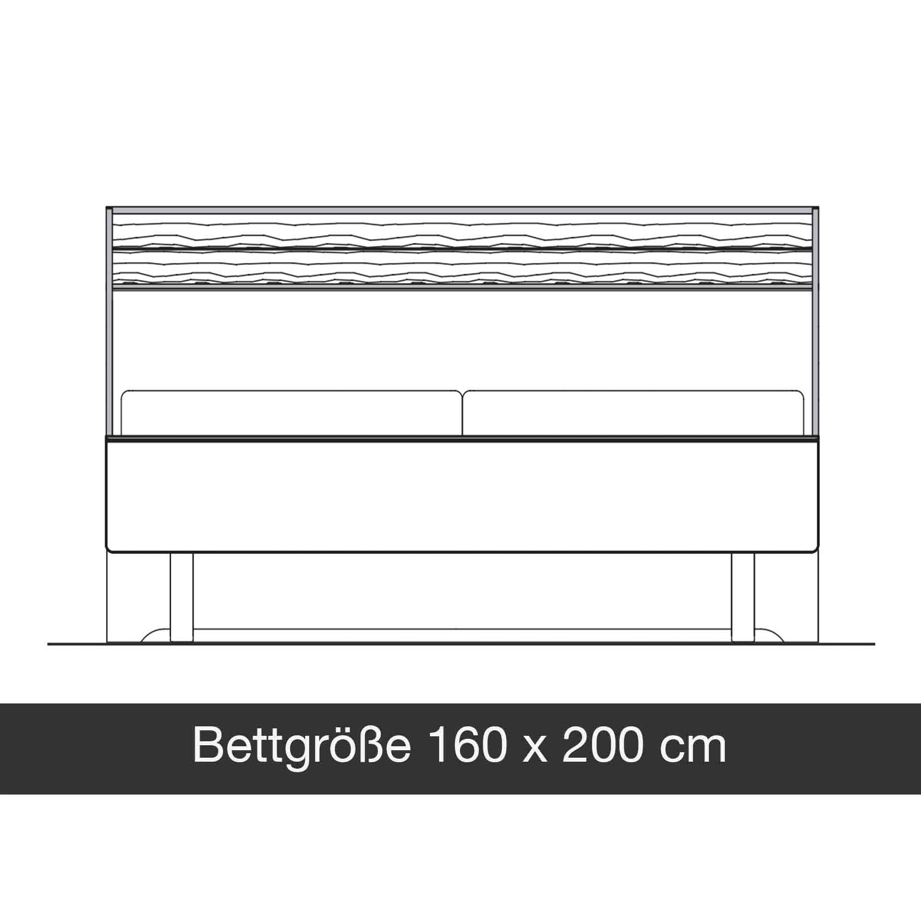 WSM 4300 - Bett 160 x 200 cm - 1160 WSM 4300 - Bett 160 x 200 cm - 1160