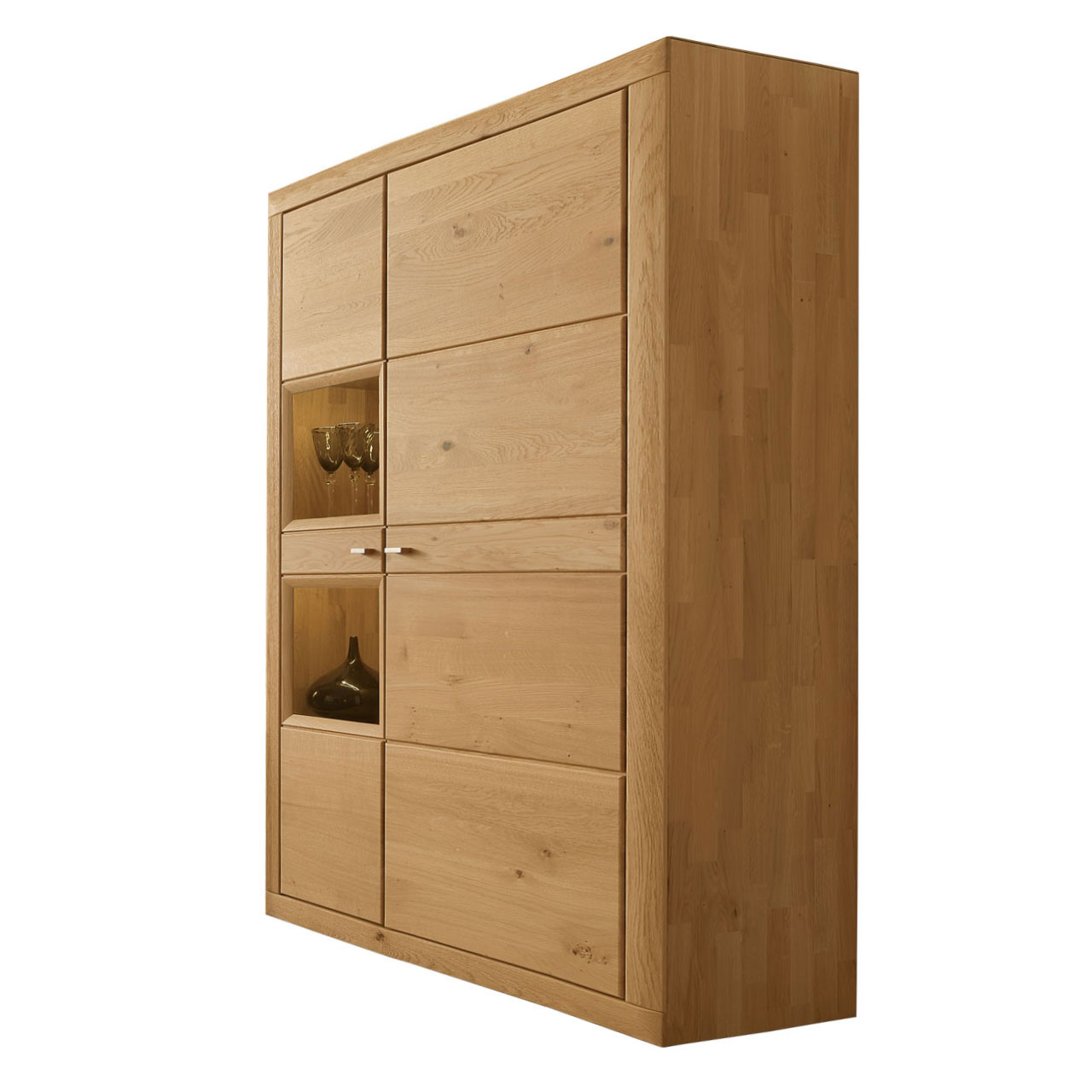 WM-aurum-kombi-schrank-4023-1 WM Aurum Kombinationsschrank, mit zwei Vitrinen Nischen.