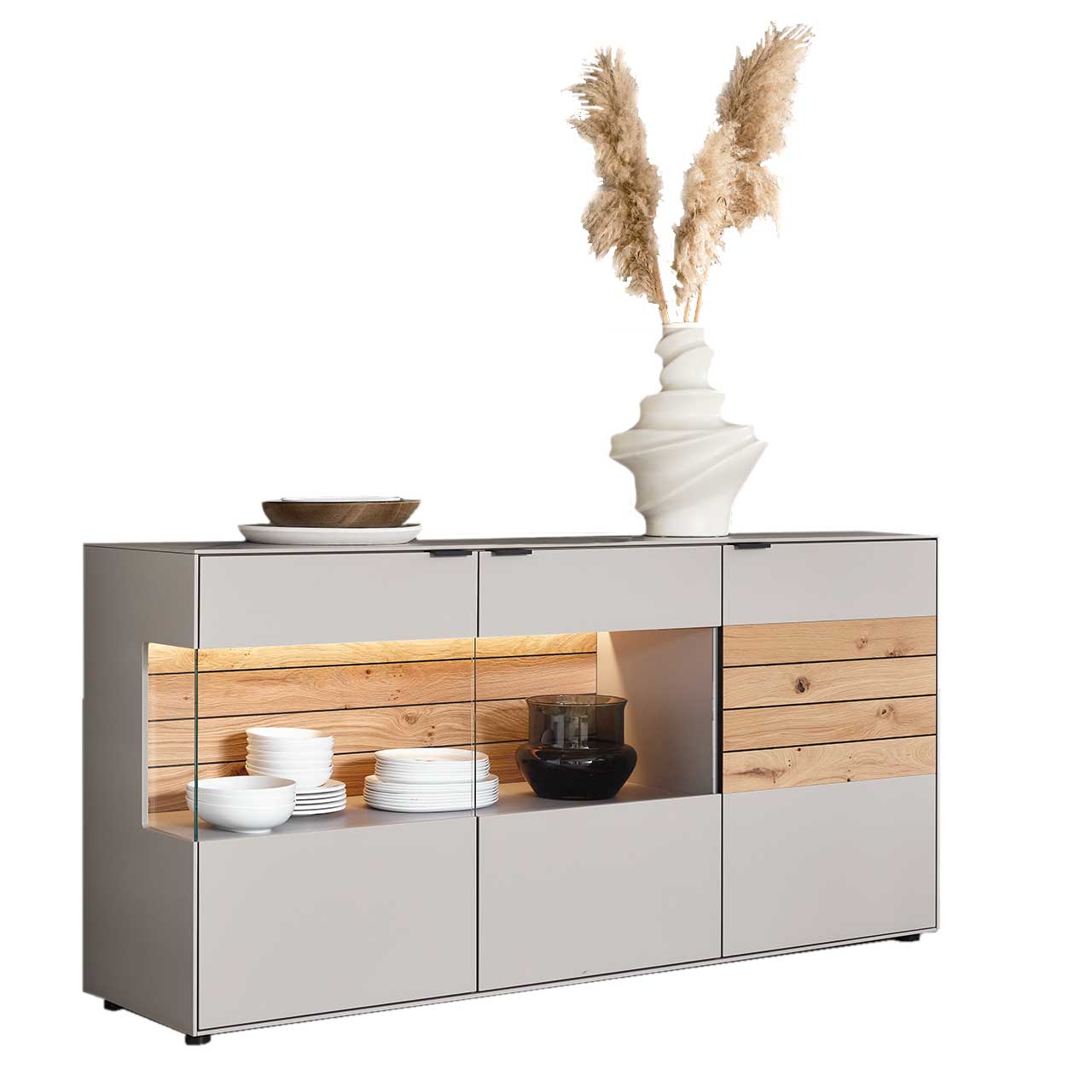WM2380-Sideboard-2853-weiss-frei Wöstmann WM 2380 - Sideboard 2843 Lackweiß