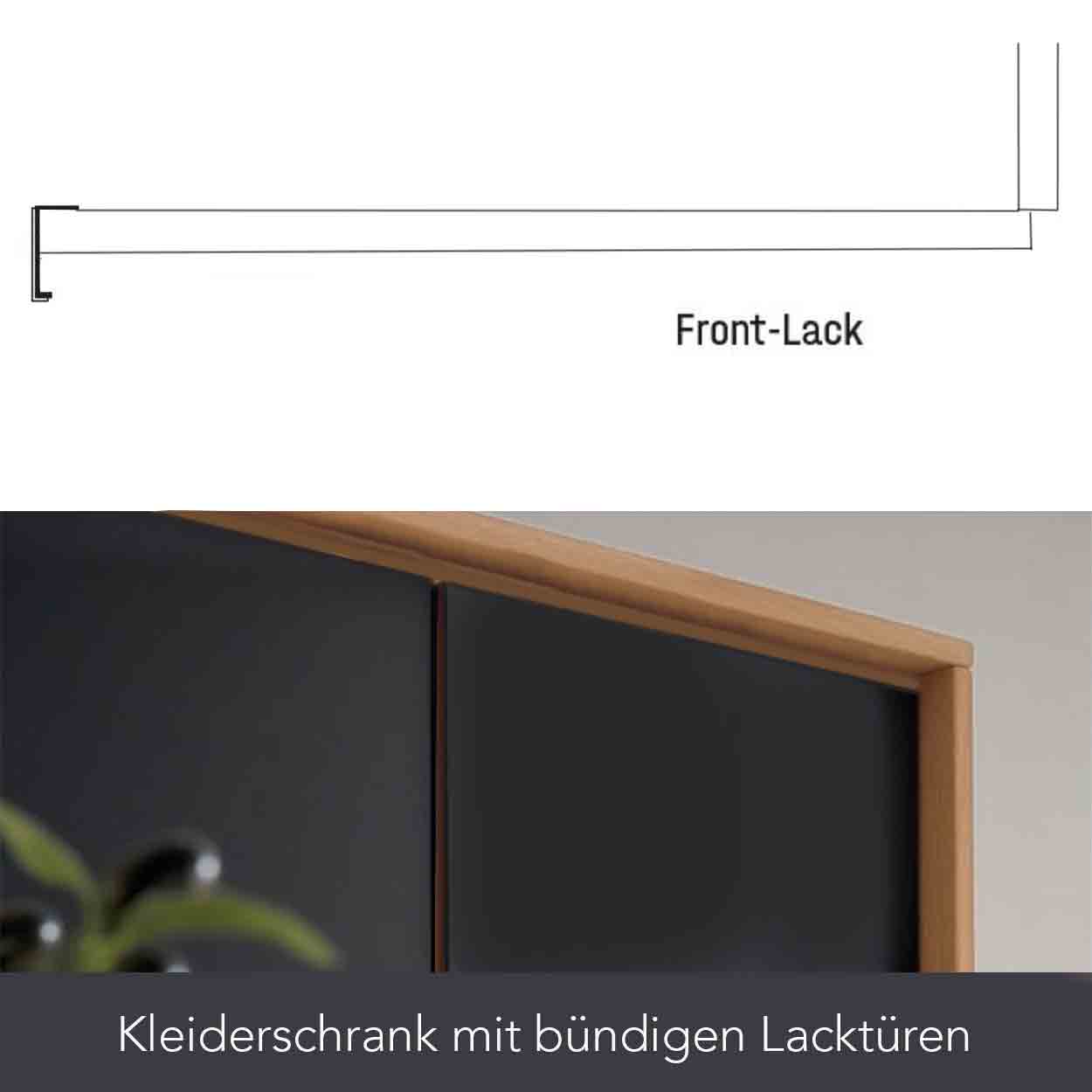 WSL 8800 Kleiderschrank Lacktür bündig