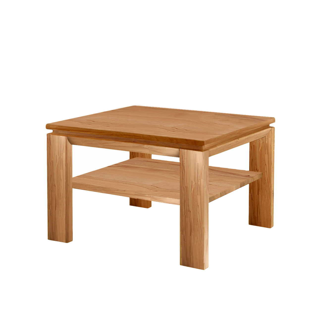 Soleo 3000 Couchtisch Type 9511 KERNBUCHE SOLEO 3000 Holz Couchtisch viereckig mit einer Holzablage unter der oberen Ablage, in Kernbuche