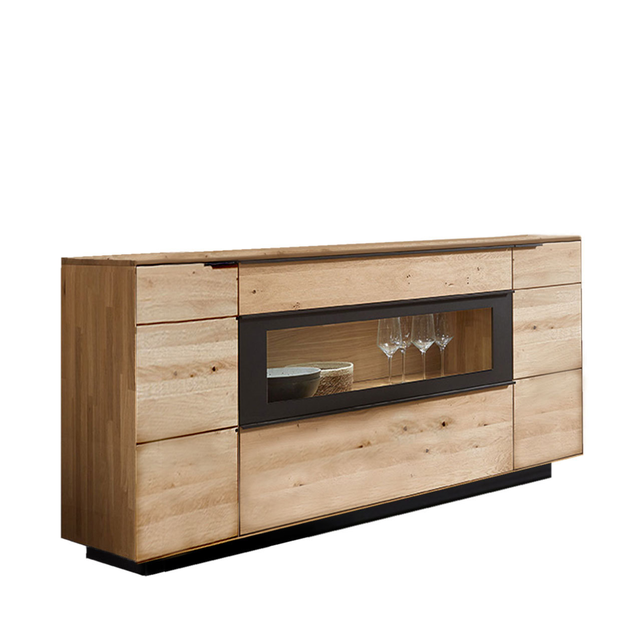 WM 1910 Sideboard Type 2010 S WM 1910 Sideboard Type 2010 aus Wildeiche mit großer Vitrine.