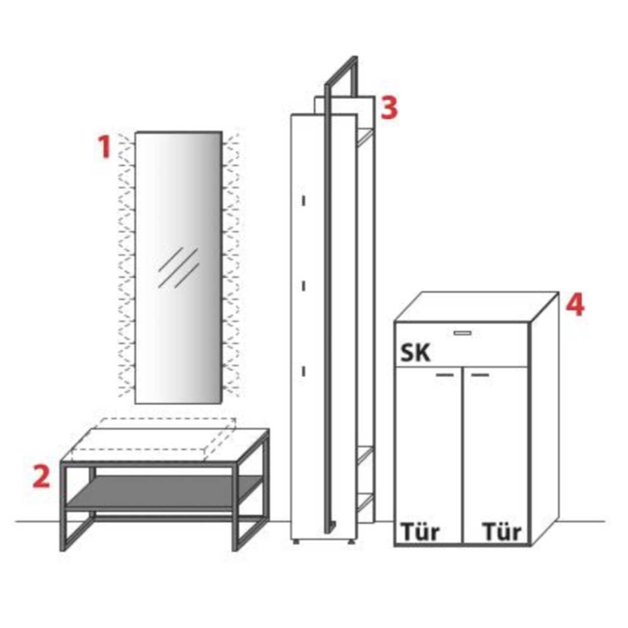 Wöstmann WM 1880 - Garderobe 1012 & 1112