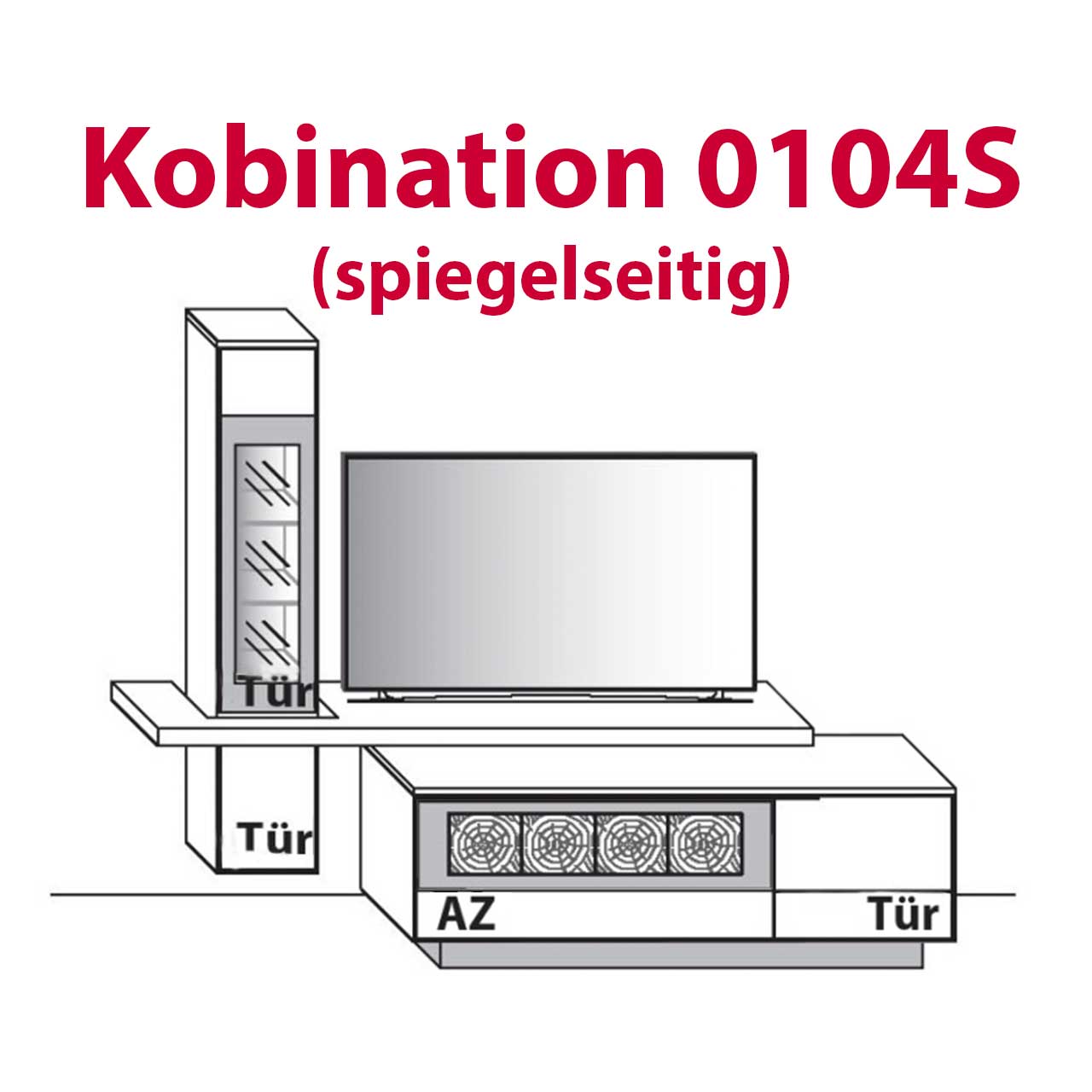 Wöstmann WM1910 - Wohnwand 0004S & 0104S