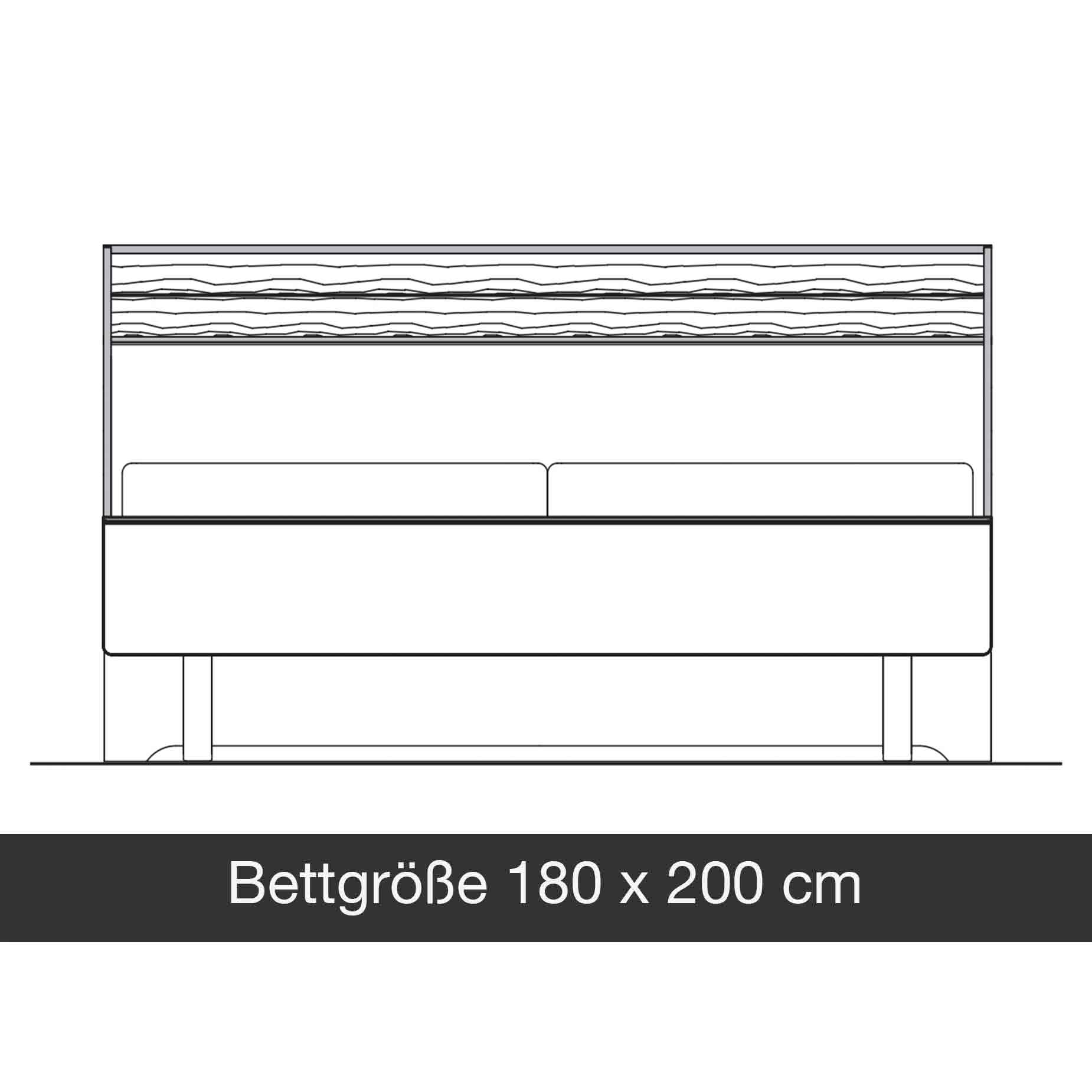 WSM 4300 - Bett 180 x 200 cm - 1180 WSM 4300 - Bett 180 x 200 cm - 1180