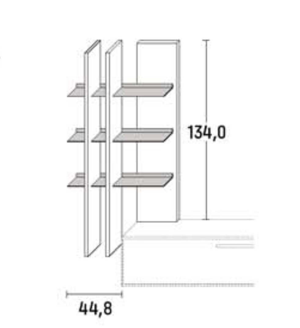 WM 2620 Aufsatz Paneelregal Type 8374 Masterzeichnung.