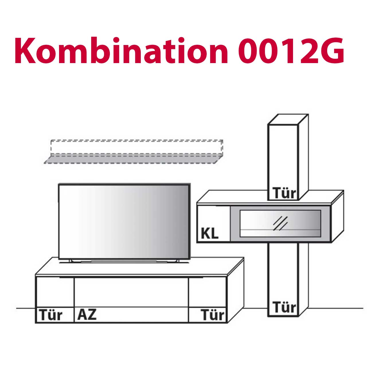 Wöstmann WM 1910 - Wohnwand 0012G & 0112G