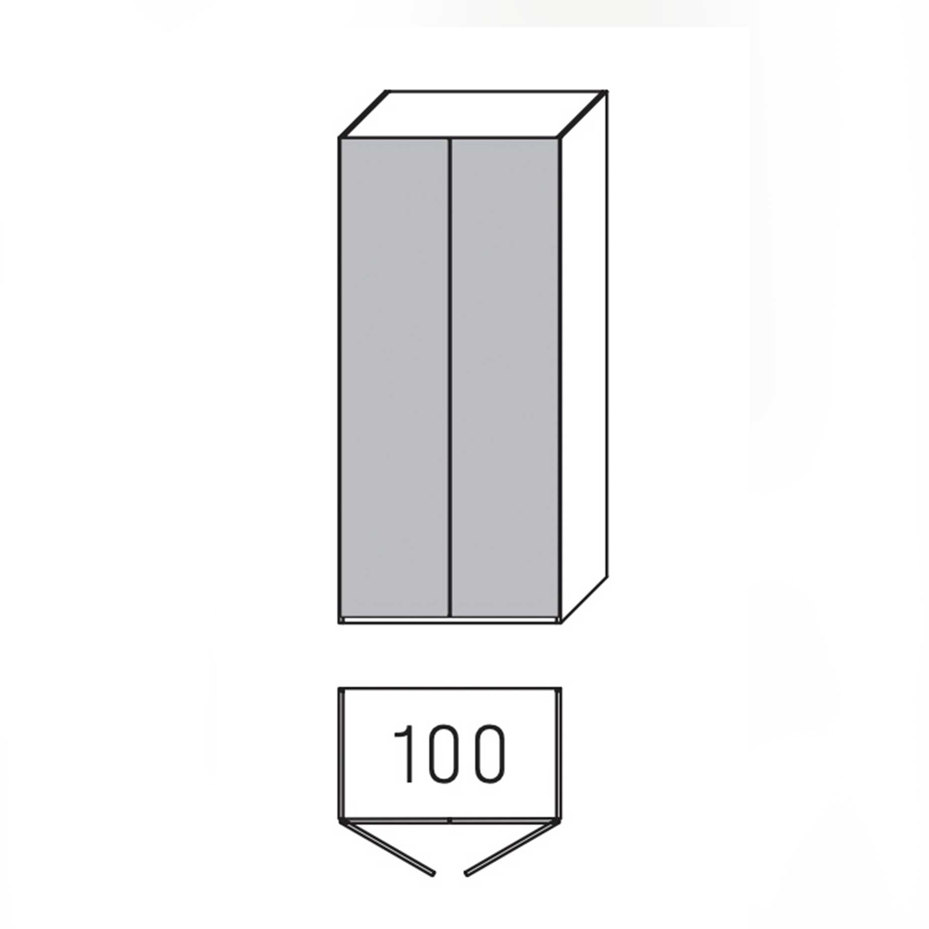 WSM 4300 - Drehtürenschrank Erle B 101,9 / H 223,3 - 6002-PGE