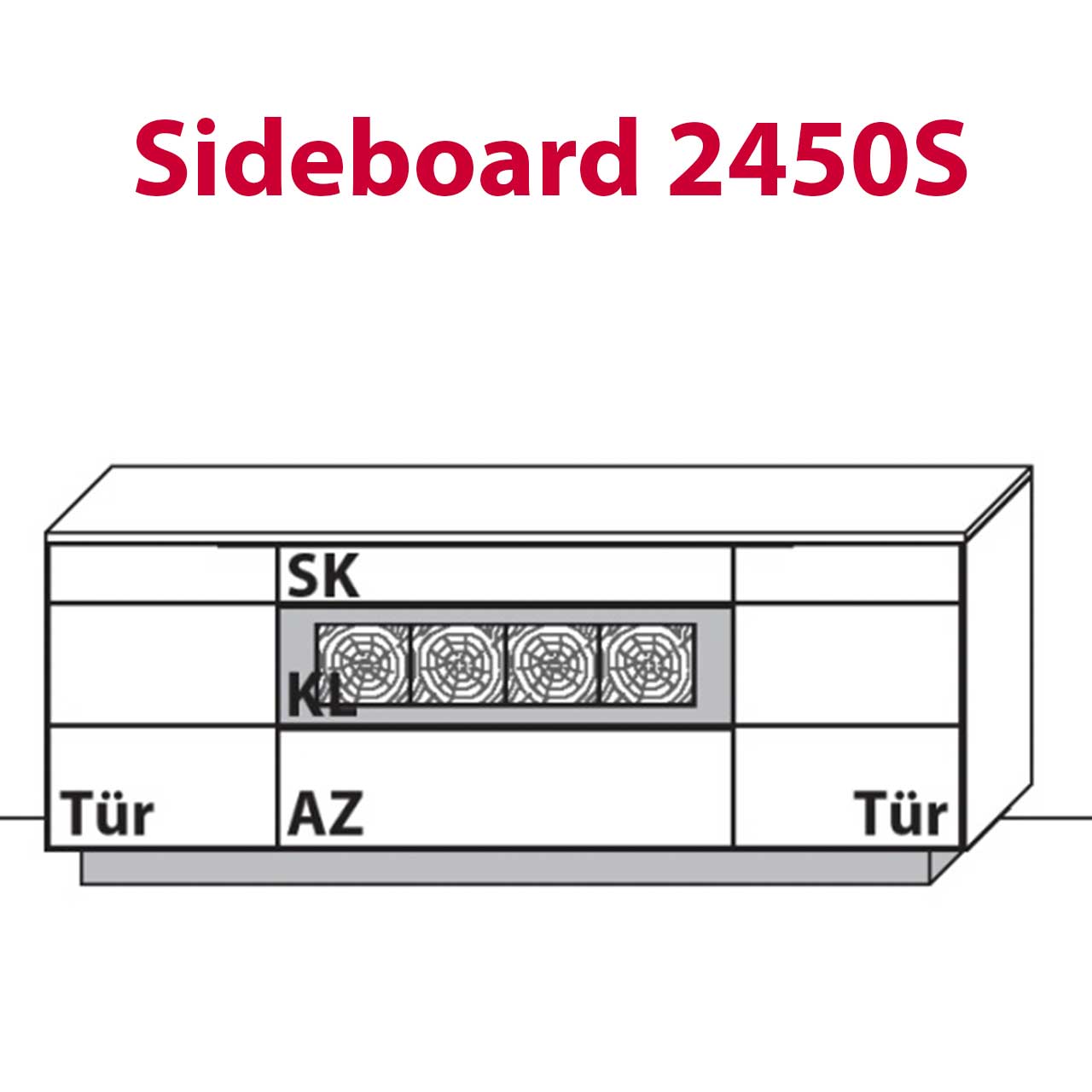 Sideboard Technische Zeichnung