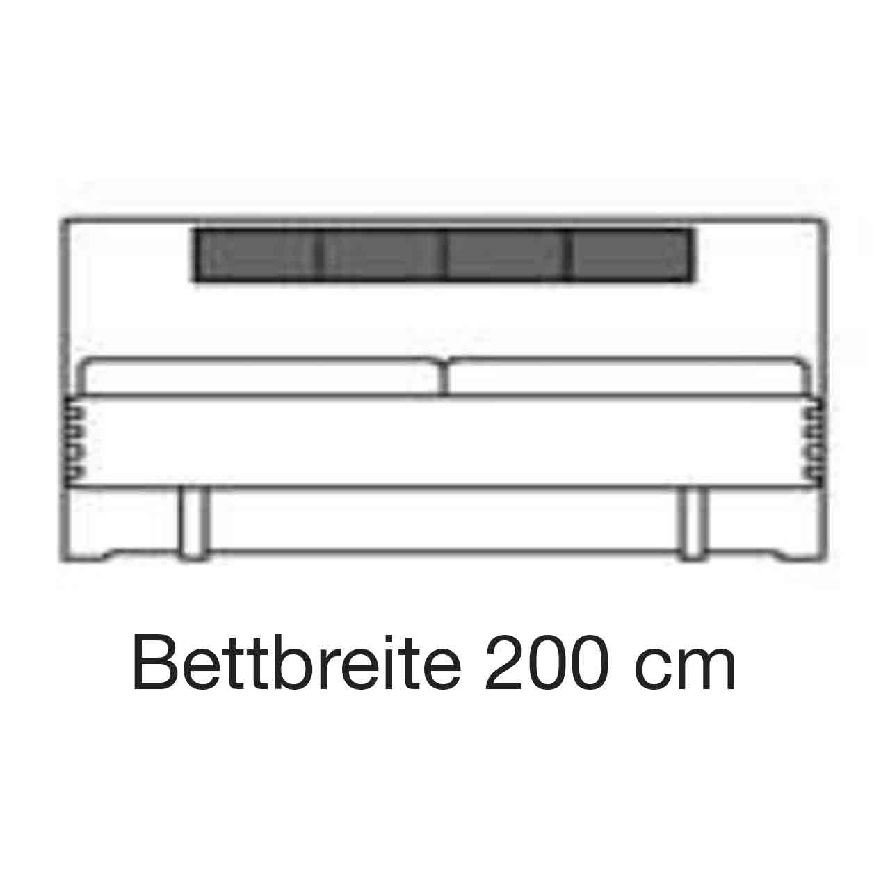 WSM 1600 - 200 x 200 cm Bett 1200