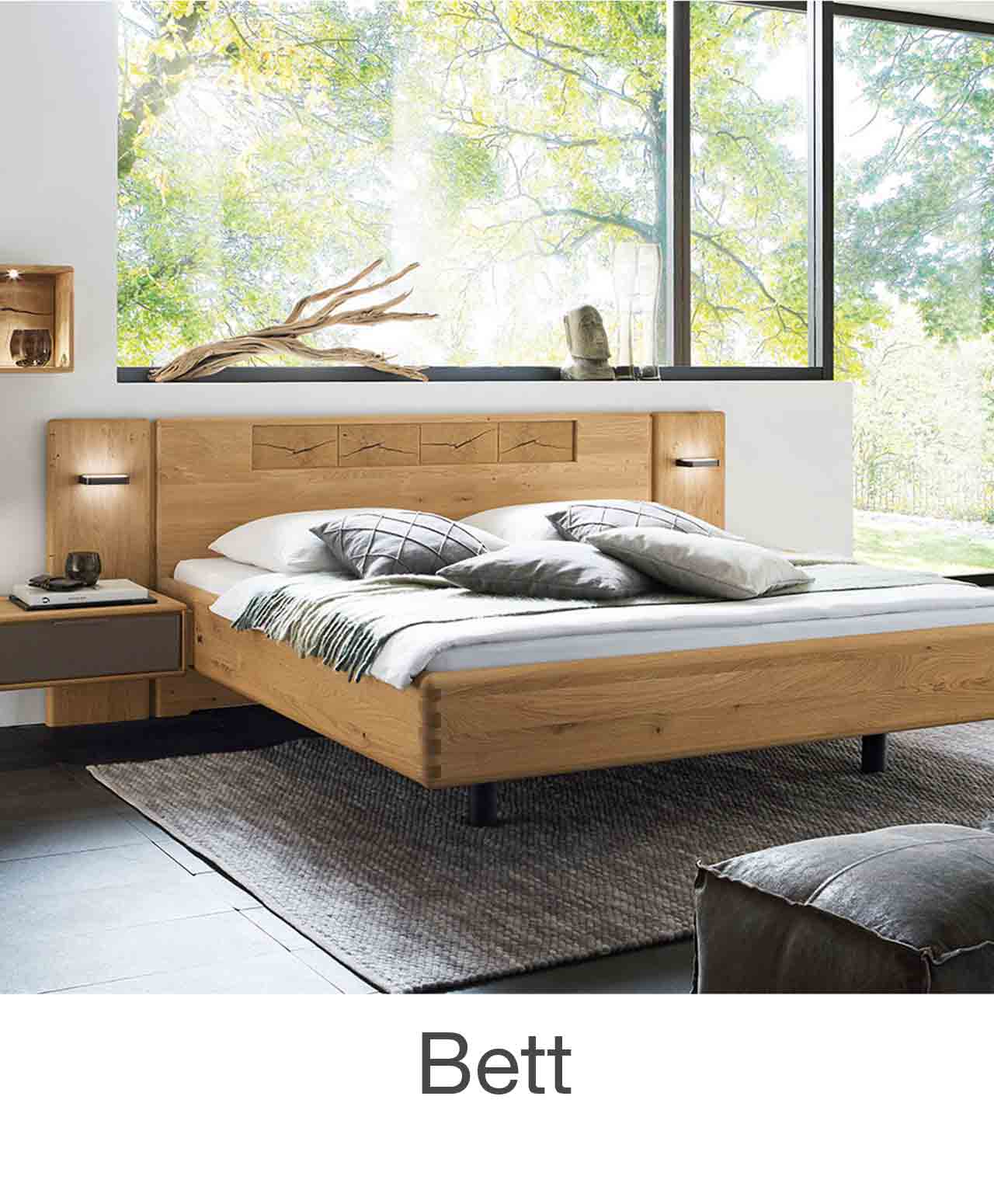 Betten WSM 1600 Einzelbett oder Doppelbett mit Beleuchtungen oder Konsolen mit Paneelen.