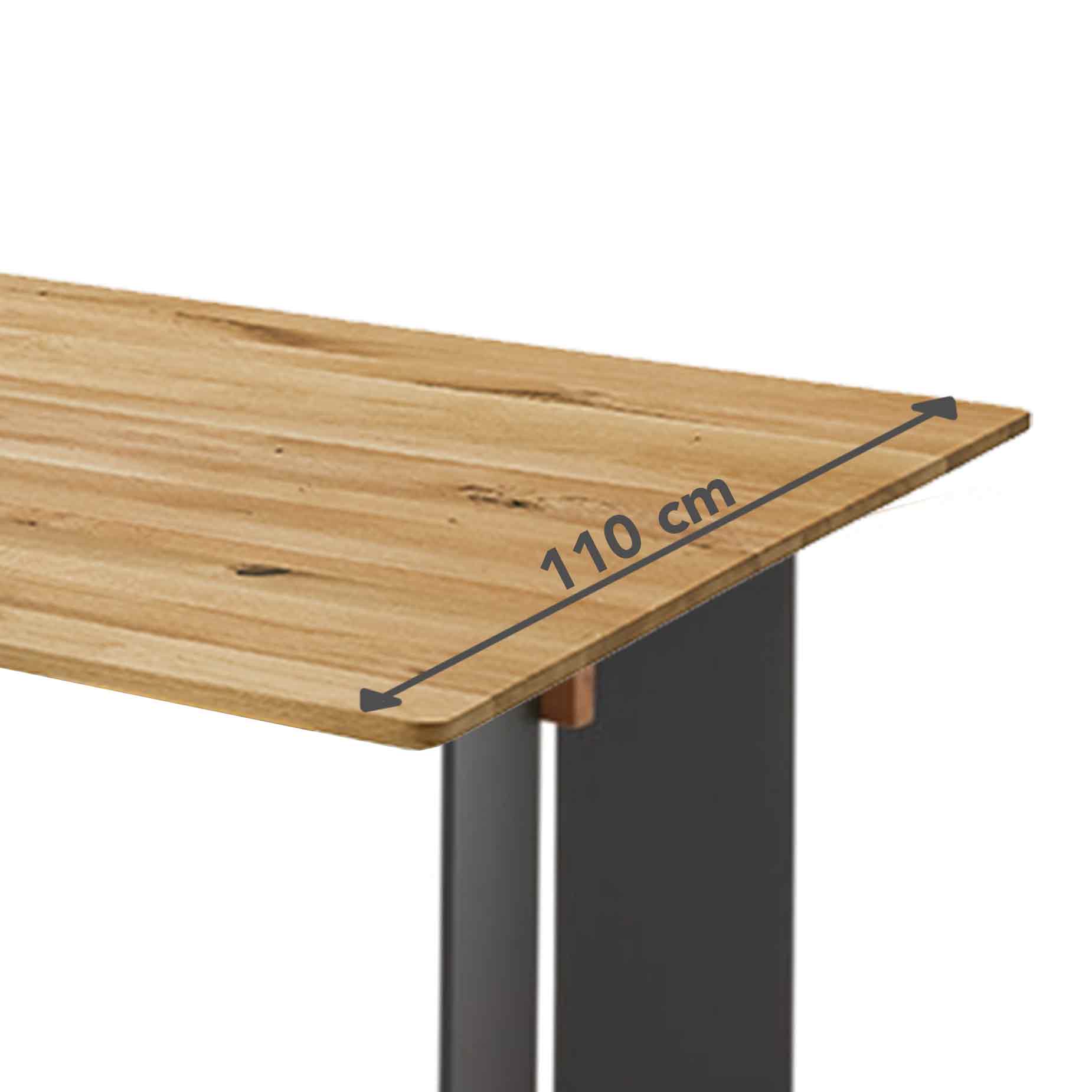 Auswahl Esstisch 453 Breitenmaß von 110 cm.