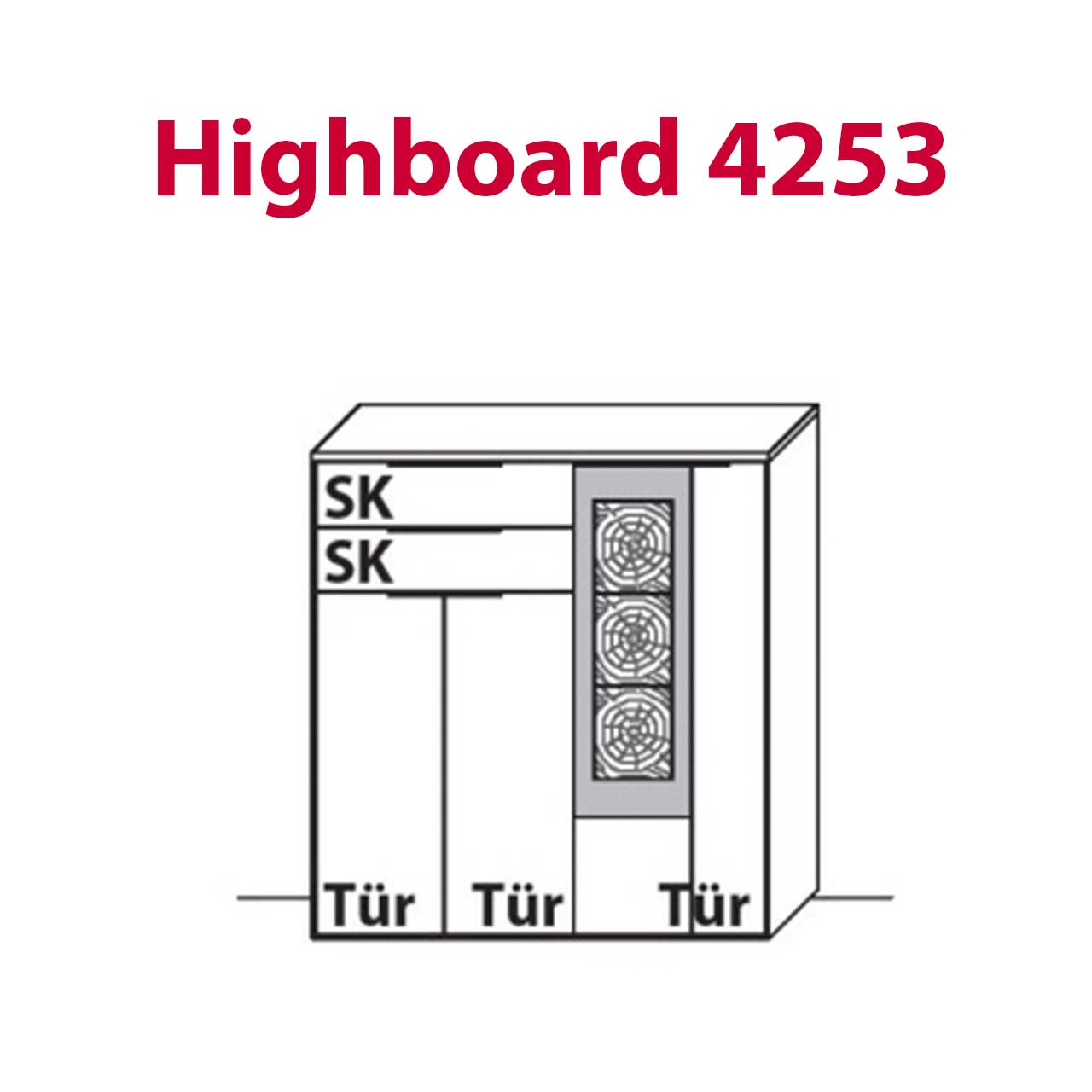 Wöstmann WM 1910 - Highboard 4253 & 4254