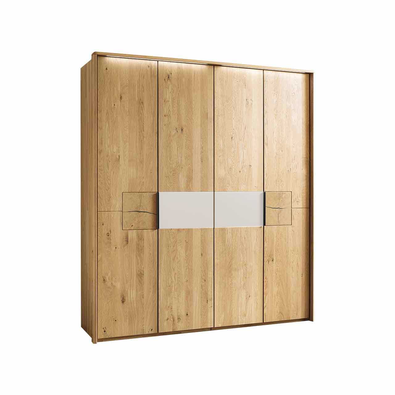 WSM 1600 4-türiger Kleiderschrank 4-türiger Kleiderschrank, gezeigt mit Lack Magnolie Akzent.