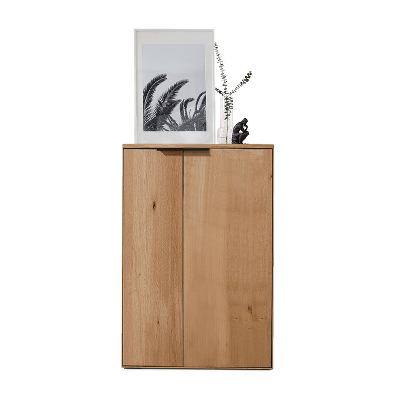 WM-1910-Highboard-4863 Modernes Highboard aus Wildeiche mit zwei Holztüren.