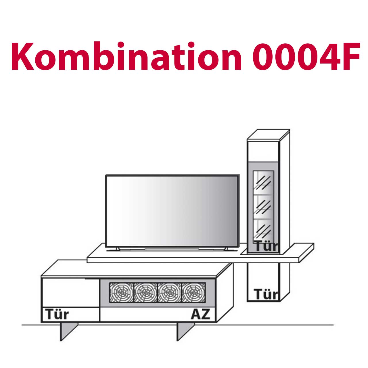 Wöstmann WM1910 - Wohnwand 0004F & 0104F