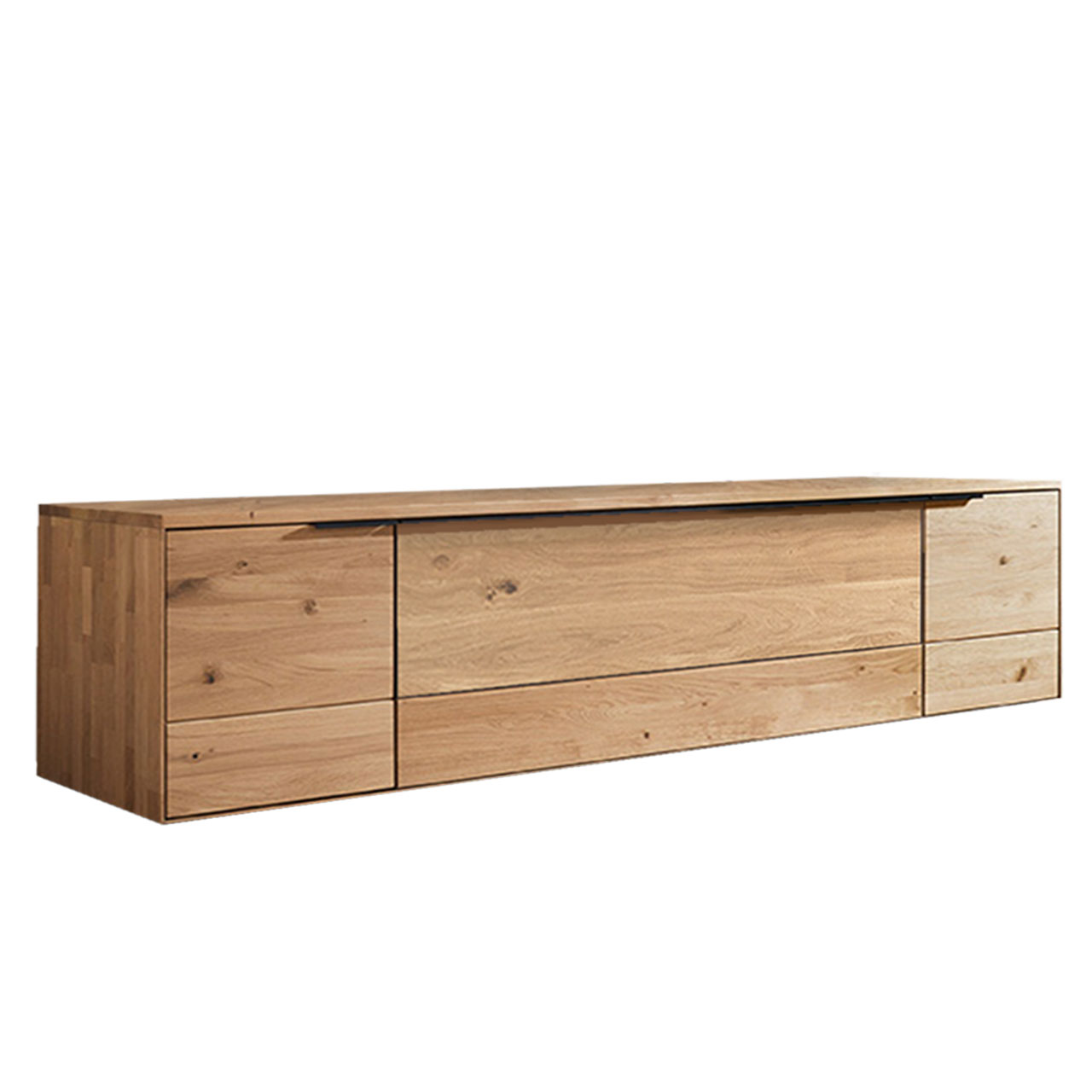 WM1910-Lowboard-Type-1430G Lowboard Type 1430G in Wildeiche mit Gleiter.