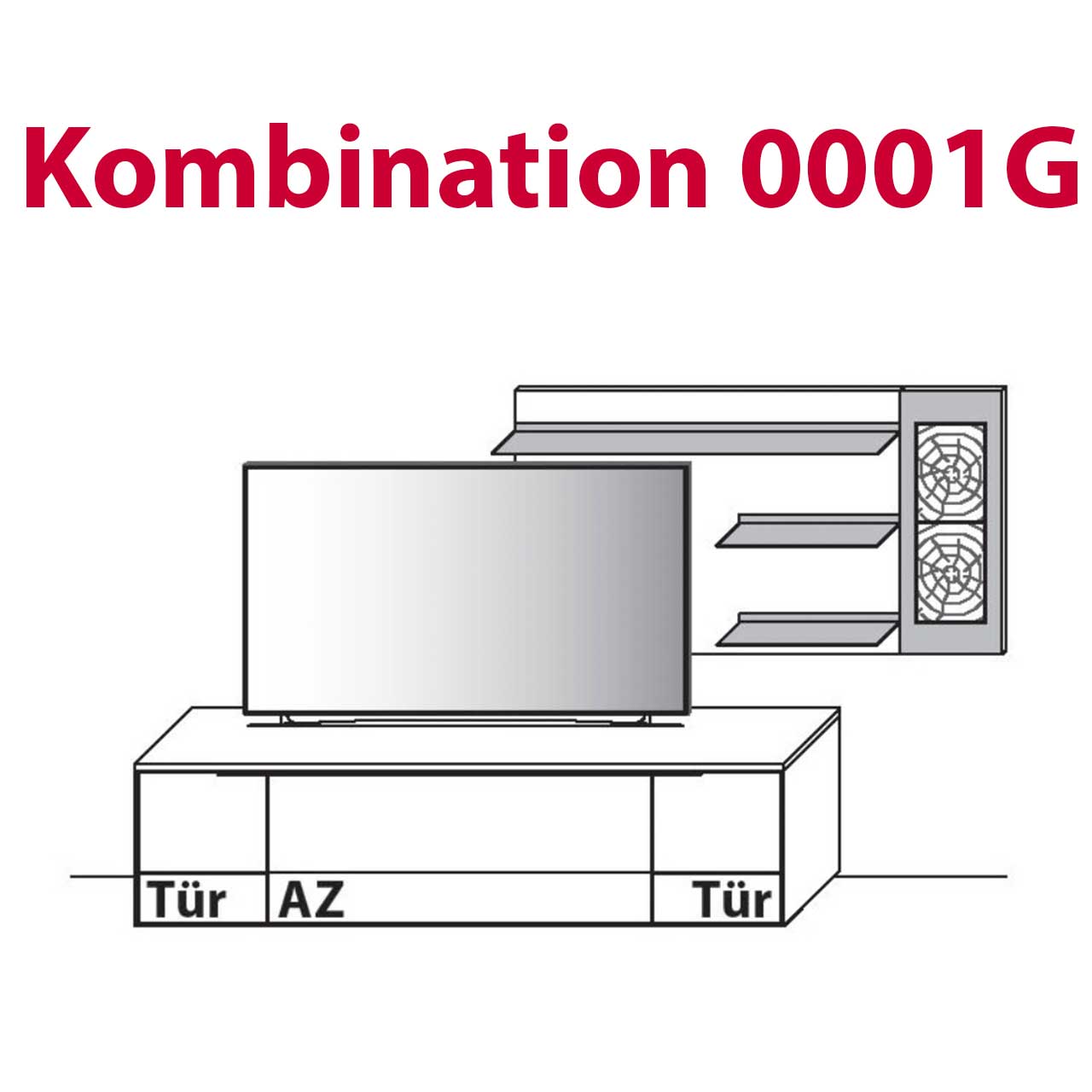 Wöstmann WM 1910 - Wohnwand 0001G & 0101G