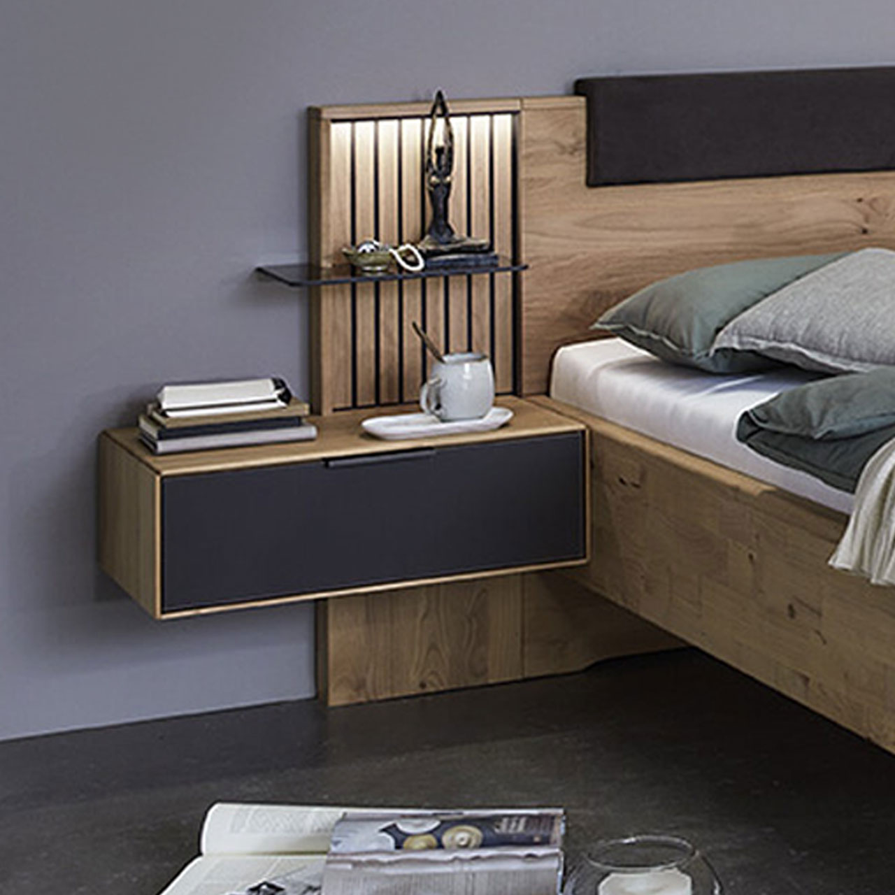 WSM 4400 Konsole mit 1 Schubkasten WSM 4400 Konsole mit 1 Schubkasten und Paneelaufsatz und Ablage