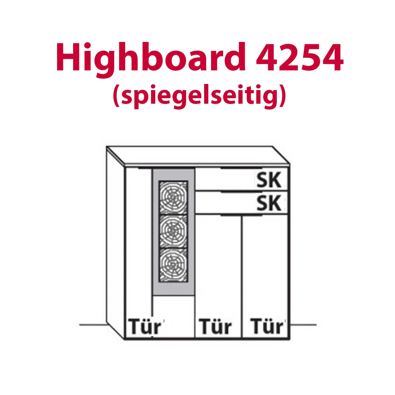 Wöstmann WM 1910 - Highboard 4253 & 4254