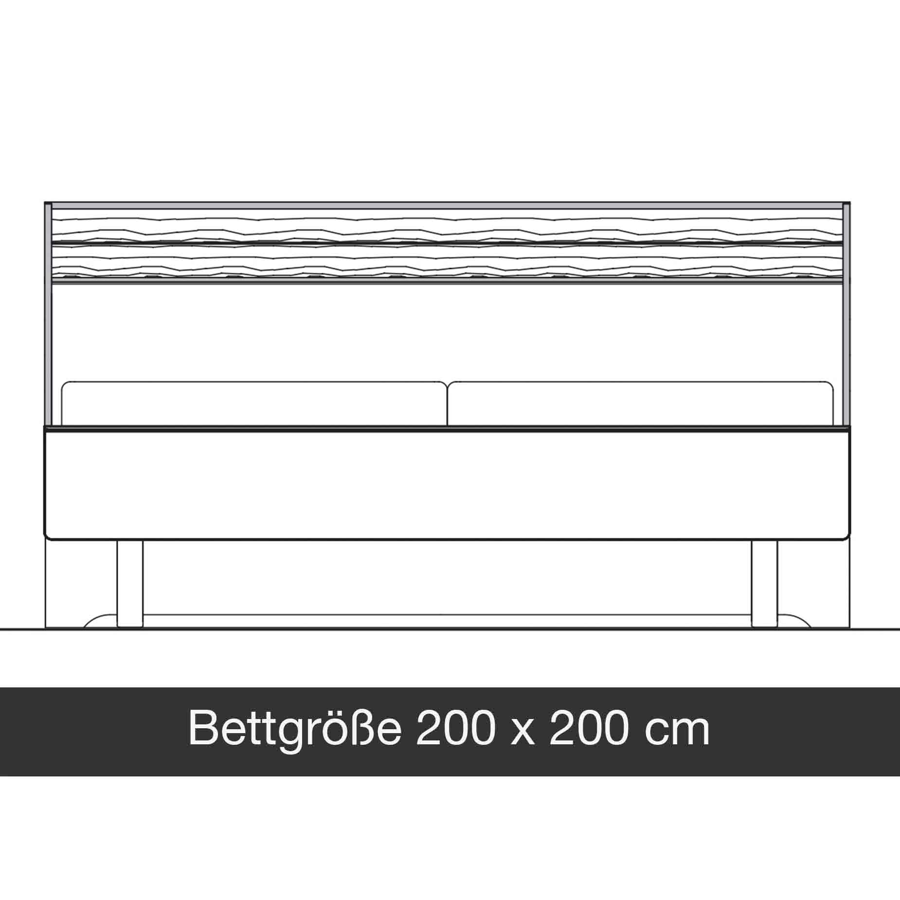 WSM 4300 - Bett 200 x 200 cm - 1200 WSM 4300 - Bett 200 x 200 cm - 1200