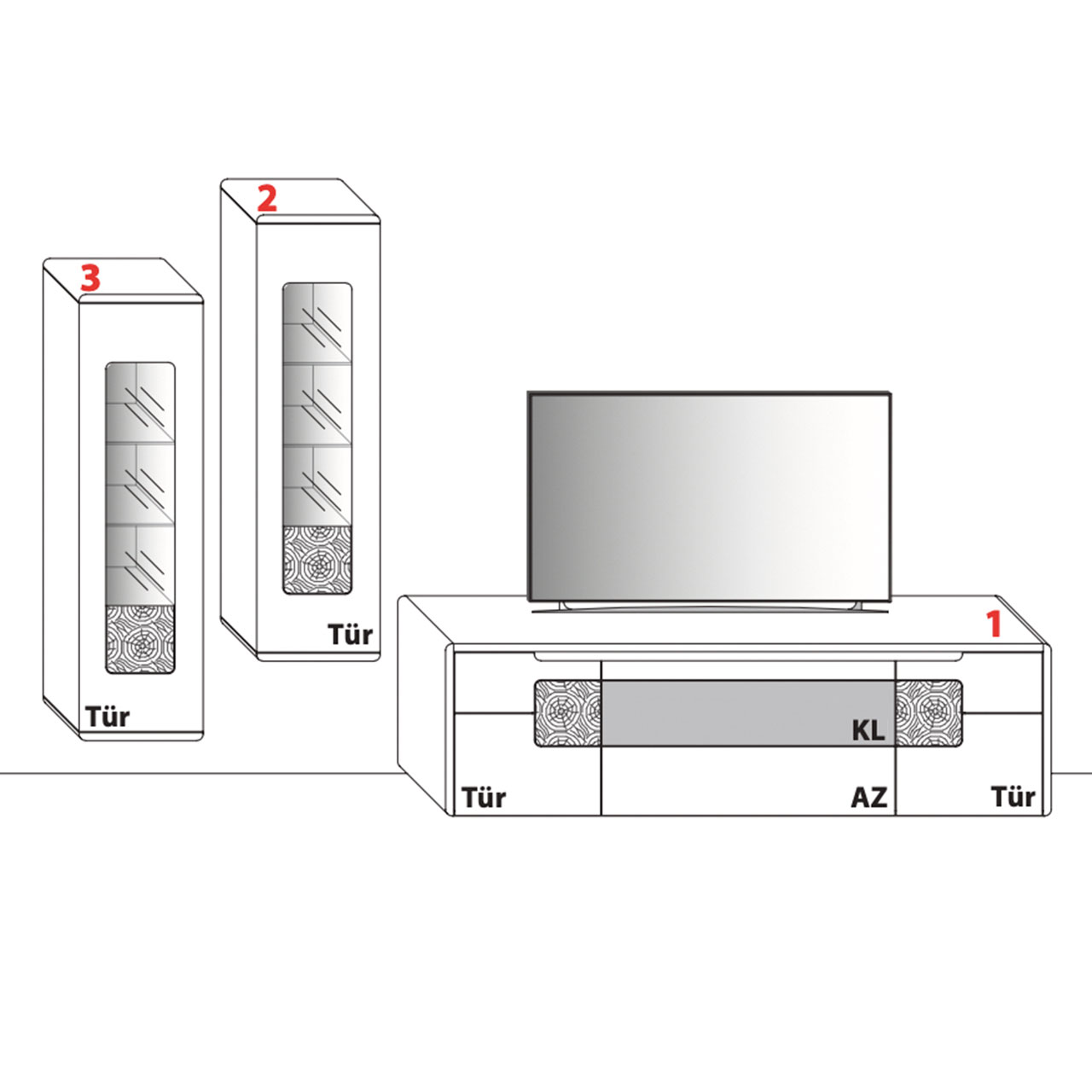 Wöstmann SOLENTO - Wohnwand Type 0105