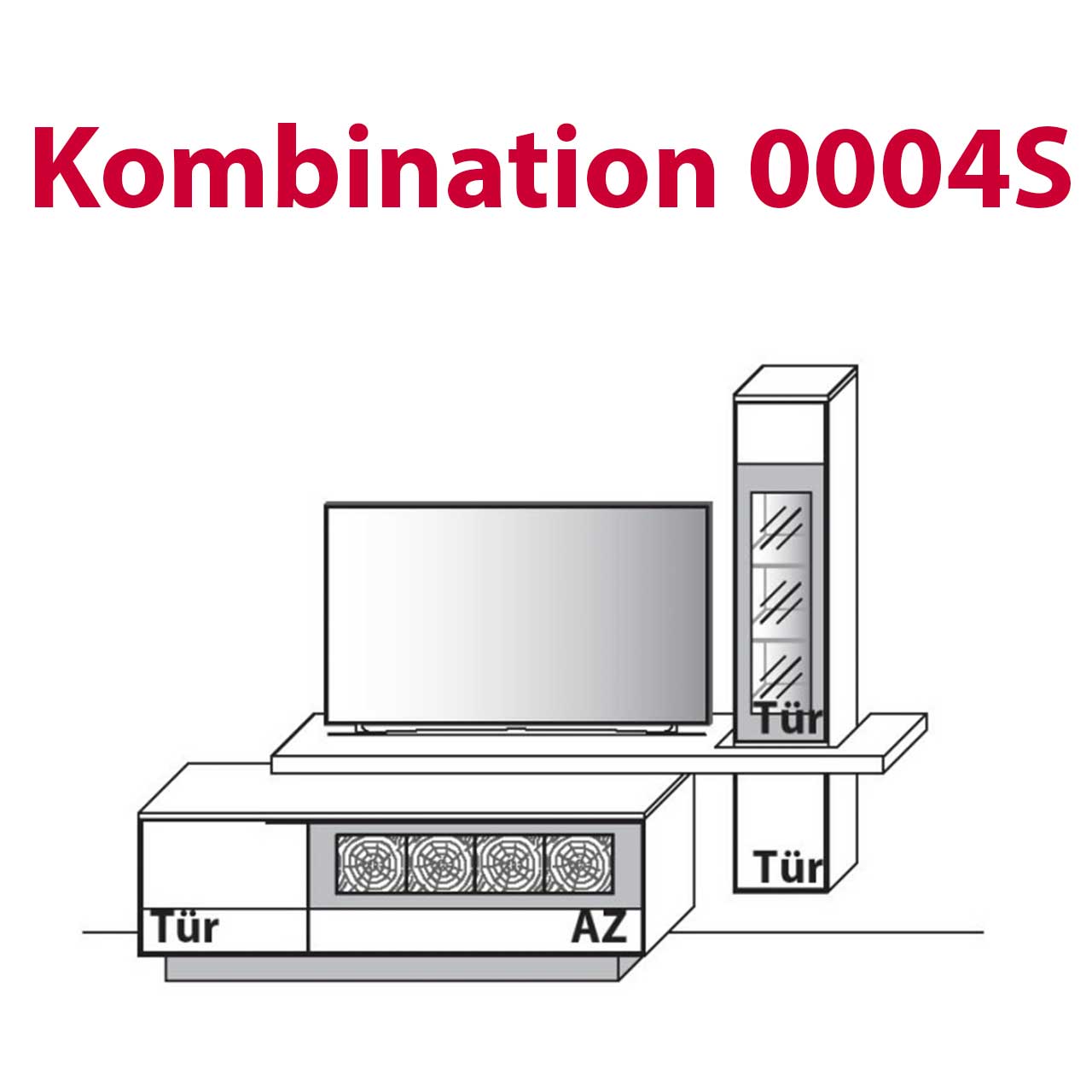 Wöstmann WM1910 - Wohnwand 0004S & 0104S