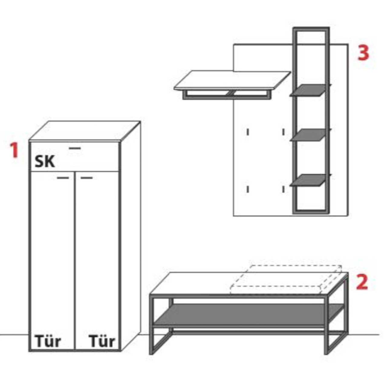 Wöstmann WM 1880 - Garderobe 1005 & 1105