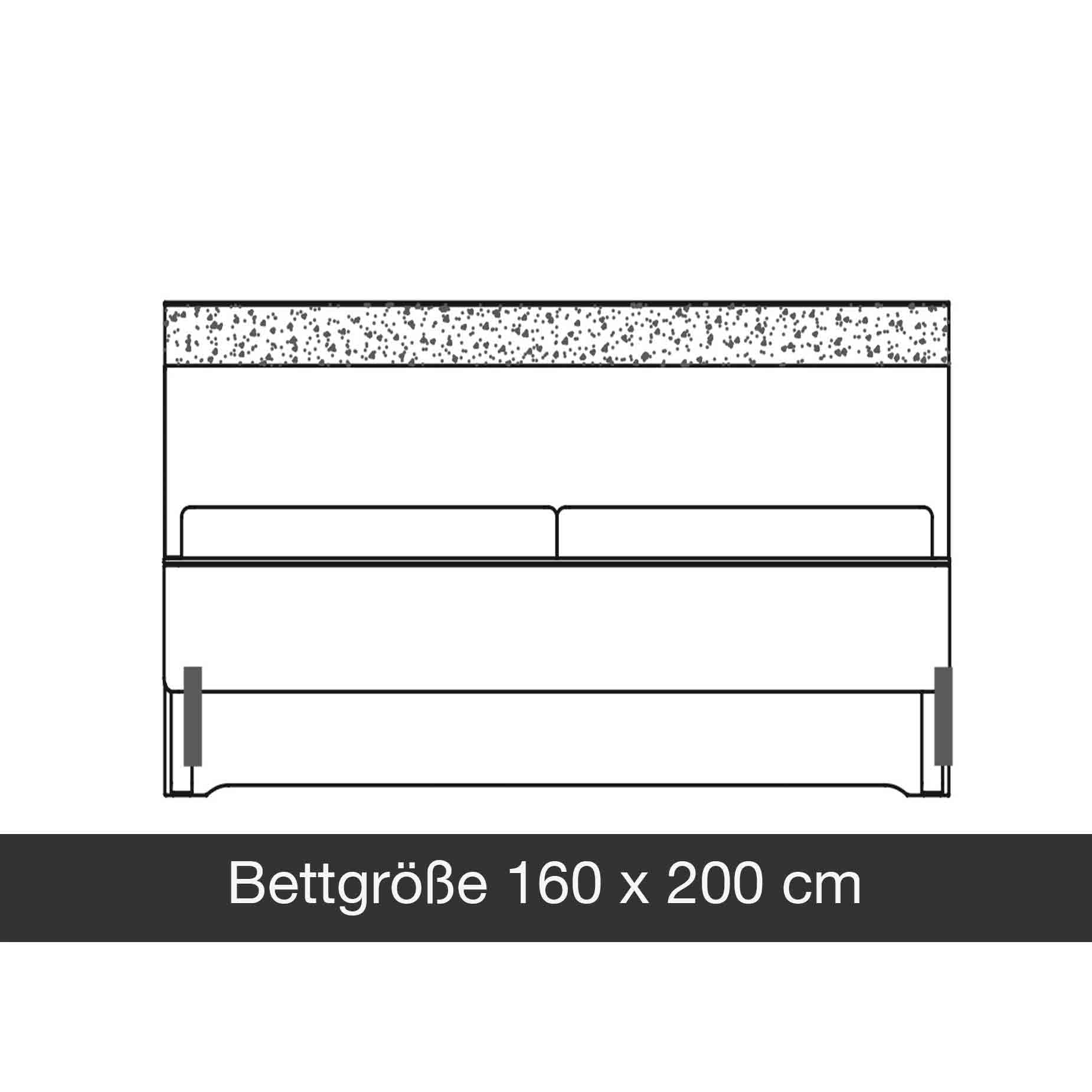 WSM 5100 Bettgröße Breite 160 cm Auswahl WSM 5100 Bettgröße Breite 160 cm als Zeichnung